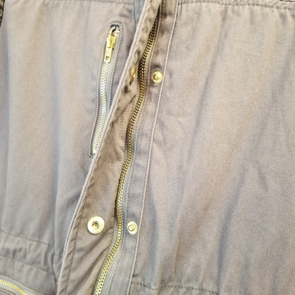 {S} Forever 21 Military Jacket Woven Pattern Sleeves - Picture 4 of 9